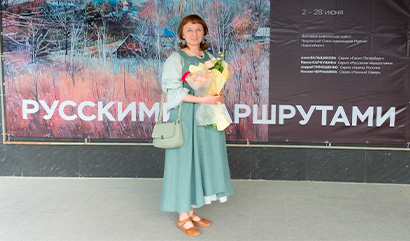 Кольцовская художница приняла участие в выставке новосибирских графиков